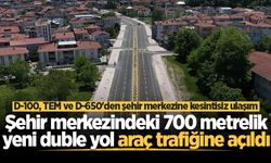 Şehir merkezindeki 700 metrelik yeni duble yol araç trafiğine açıldı
