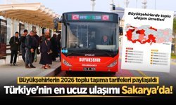 Büyükşehirlerin 2026 toplu taşıma tarifeleri paylaşıldı: Türkiye'nin en ucuz ulaşımı Sakarya'da!