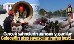 Gerçek sahnelerin aynısını yaşadılar: Geleceğin ateş savaşçıları nefes kesti…