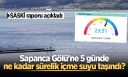 Sapanca Gölü’ne 5 günde ne kadar sürelik içme suyu taşındı? SASKİ raporu açıkladı…