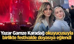 Yazar Gamze Karadağ okuyucusuyla birlikte festivalde doyasıya eğlendi