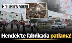 Hendek'te fabrikada patlama! 1'i ağır 8 yaralı
