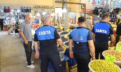 Hendek'te zabıta ekiplerinden pazar yerinde denetim