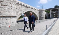 Başkan Çelik festival öncesi Justinianus Köprüsü'nü inceledi