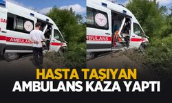 Hasta taşıyan ambulans kaza yaptı