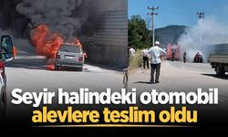 Arifiye'de seyir halindeki otomobil alevlere teslim oldu