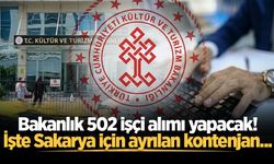 Bakanlık 502 işçi alımı yapacak! İşte Sakarya için ayrılan kontenjan...