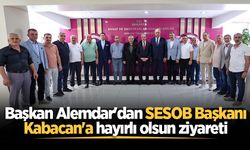 Başkan Alemdar'dan SESOB Başkanı Kabacan'a hayırlı olsun ziyareti