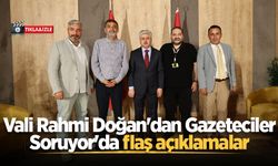 Vali Rahmi Doğan'dan Gazeteciler Soruyor'da flaş açıklamalar