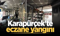 Karapürçek'te eczane yangını