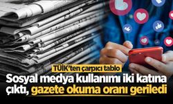 TÜİK'ten çarpıcı tablo: Sosyal medya kullanımı iki katına çıktı, gazete okuma oranı geriledi