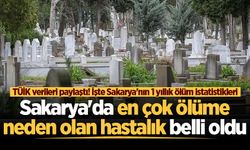 TÜİK verileri paylaştı! İşte Sakarya'nın 1 yıllık ölüm istatistikleri