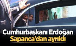 Cumhurbaşkanı Erdoğan, AK Parti 33. İstişare Toplantısı'nın ardından Sapanca'dan ayrıldı