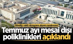 Sakarya’da Temmuz ayı mesai dışı poliklinik takvimi açıklandı
