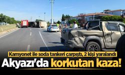 Akyazı'da korkutan kaza: 2 yaralı
