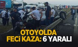 Otoyolda feci kaza