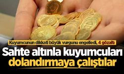 Sahte altınla kuyumcuları dolandırmaya çalıştılar: Serdivan'da 4 şüpheli yakalandı