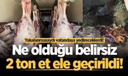 Yakalanmasaydı vatandaşa yedireceklerdi! Geyve'de ne olduğu belirsiz 2 ton et imha edildi
