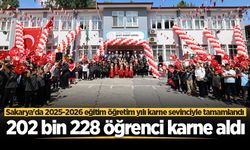 Sakarya'da 202 bin 228 öğrenci karne aldı
