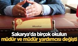 Sakarya'da birçok okulun müdür ve müdür yardımcısı değişti