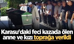 Karasu'daki feci kazada ölen anne ve kızı Kocaeli'de toprağa verildi