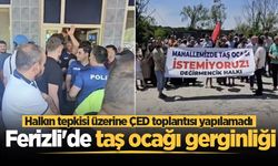 Ferizli'de taş ocağı gerginliği: Halkın tepkisi üzerine ÇED toplantısı yapılamadı
