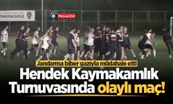Hendek Kaymakamlık Turnuvasında olaylı maç! Saha bir anda karıştı