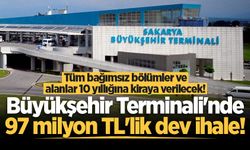 Büyükşehir Terminali'nde 97 milyon TL'lik dev ihale! Tüm bağımsız bölümler ve alanlar 10 yıllığına kiraya verilecek