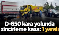 D-650 kara yolunda zincirleme kaza: 1 yaralı