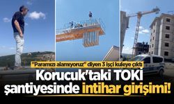 Korucuk'taki TOKİ şantiyesinde intihar girişimi!