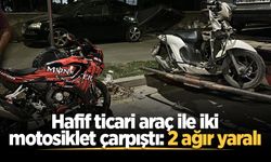 Adapazarı'nda hafif ticari araç ile iki motosiklet çarpıştı: 2 ağır yaralı