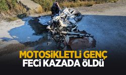 Motosikletli genç kazada feci şekilde öldü