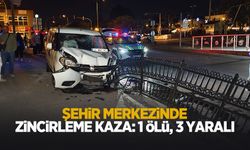 Şehir merkezinde kaza: 1 ölü, 3 yaralı