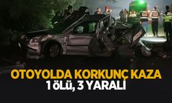 Otoyolda korkunç kaza: 1 çocuk öldü, 3 kişi yaralandı