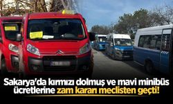 Sakarya'da kırmızı dolmuş ve mavi minibüs ücretlerine zam kararı meclisten geçti!