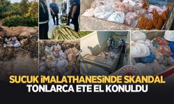 Sucuk imalathanesinde şok manzara: 5,5 ton ete el konuldu