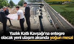 Yazlık Katlı Kavşağı'na entegre olacak yeni ulaşım aksında yoğun mesai
