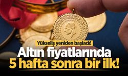Altın fiyatlarında 5 hafta sonra bir ilk! Yükseliş yeniden başladı