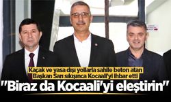 Kaçak ve yasa dışı yollarla sahile beton atan Başkan Sarı sıkışınca Kocaali'yi ihbar etti: "Biraz da Kocaali’yi eleştirin"