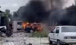 Adapazarı Zirati Aletler Sanayi Sitesinde yangın paniği! Park halindeki araç alev alev yandı