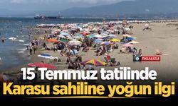 15 Temmuz tatilinde Karasu sahiline yoğun ilgi