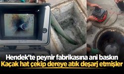 Hendek'te peynir fabrikasına ani baskın: Kaçak hat çekip dereye atık deşarj etmişler