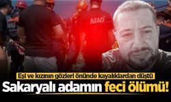 Sakaryalı adamın feci ölümü! Eşi ve kızının gözleri önünde kayalıklardan düştü