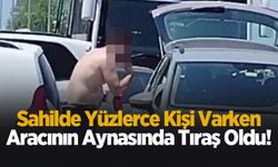 Karasu'da yol kenarında tıraş gerilimi