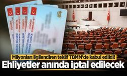 Milyonları ilgilendiren teklif TBMM'de kabul edildi! Ehliyetler anında iptal edilecek