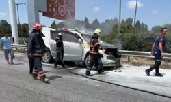 TEM Otoyolu'nda araç yangını paniği