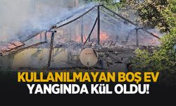 Kullanılmayan müstakil evde çıkan yangın paniğe neden oldu