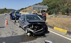 D-100’de iki otomobil kafa kafaya çarpıştı