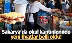 Sakarya'da okul kantinlerinde yeni fiyatlar belli oldu!