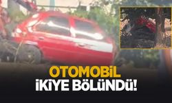Otomobil ikiye bölündü